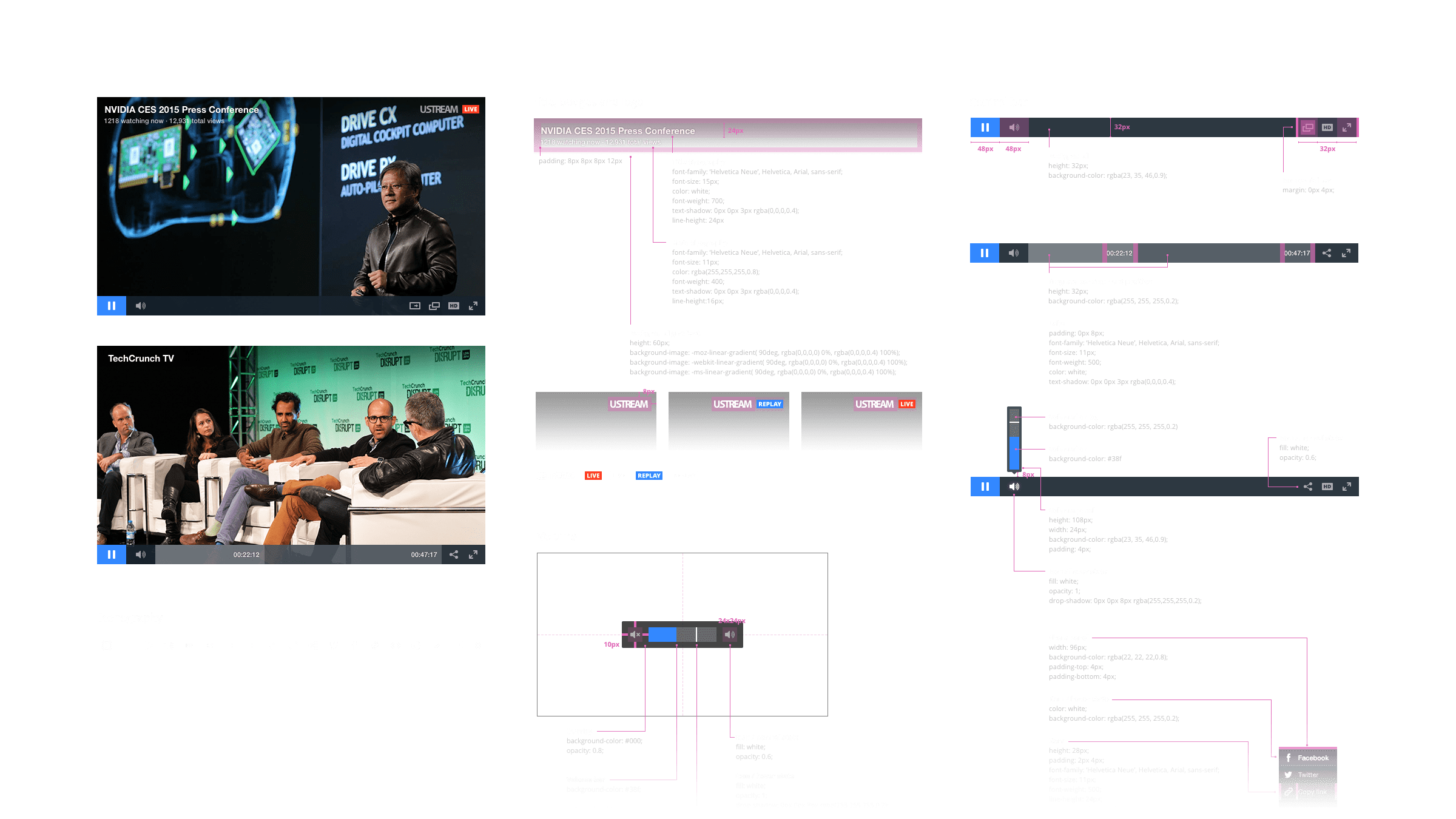 Player elements and guidelines